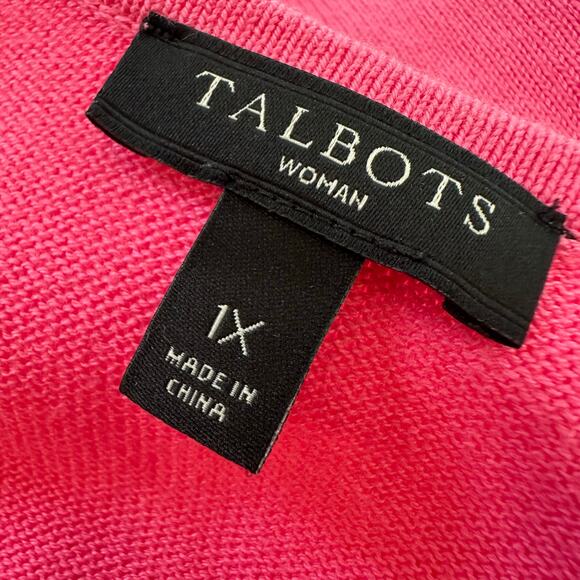 Talbots 3/4 Sleeve, Scoop Neck, Light Weight, Bow Detailed, Sweater- 1X - Picture 3 of 7